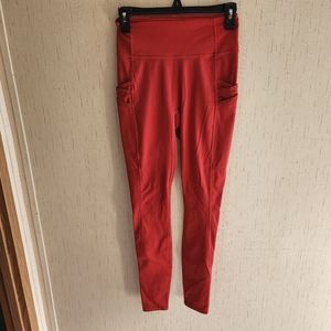 Small Fabletics Leggings Motion 365 Red with Pockets